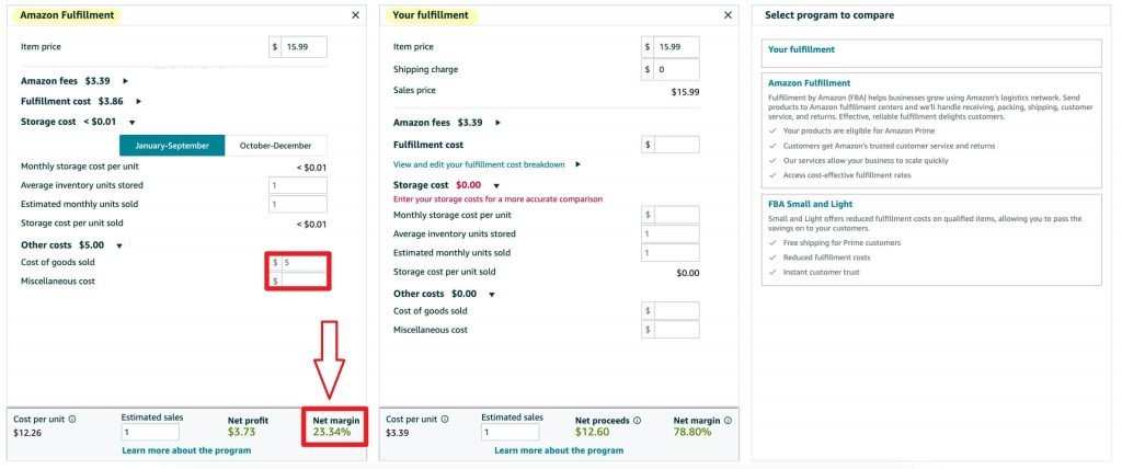 Amazon FBA Revenue Calculator